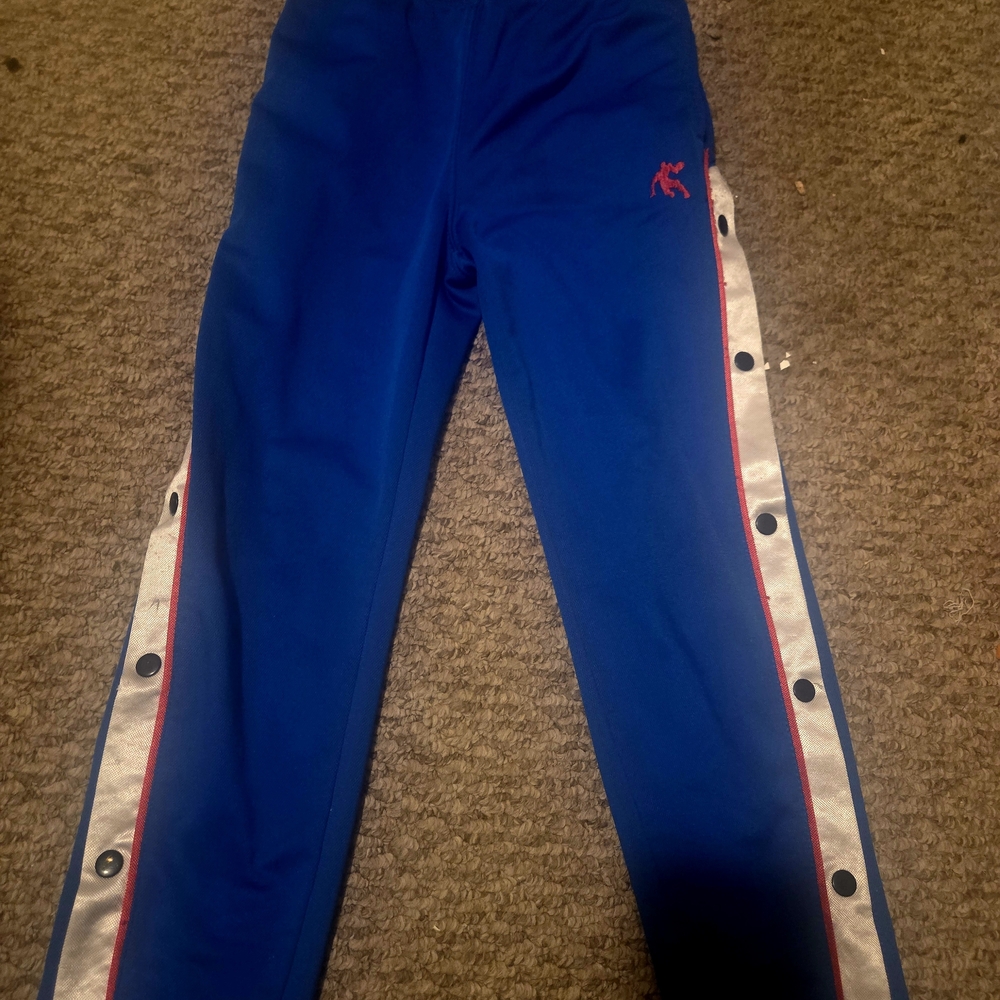 And1 Kids Blue Joggers with Silver and Red Accents